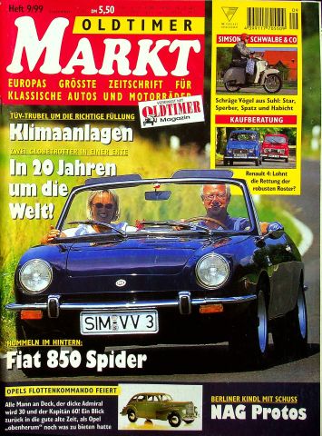 Deckblatt Oldtimer Markt (09/1999)